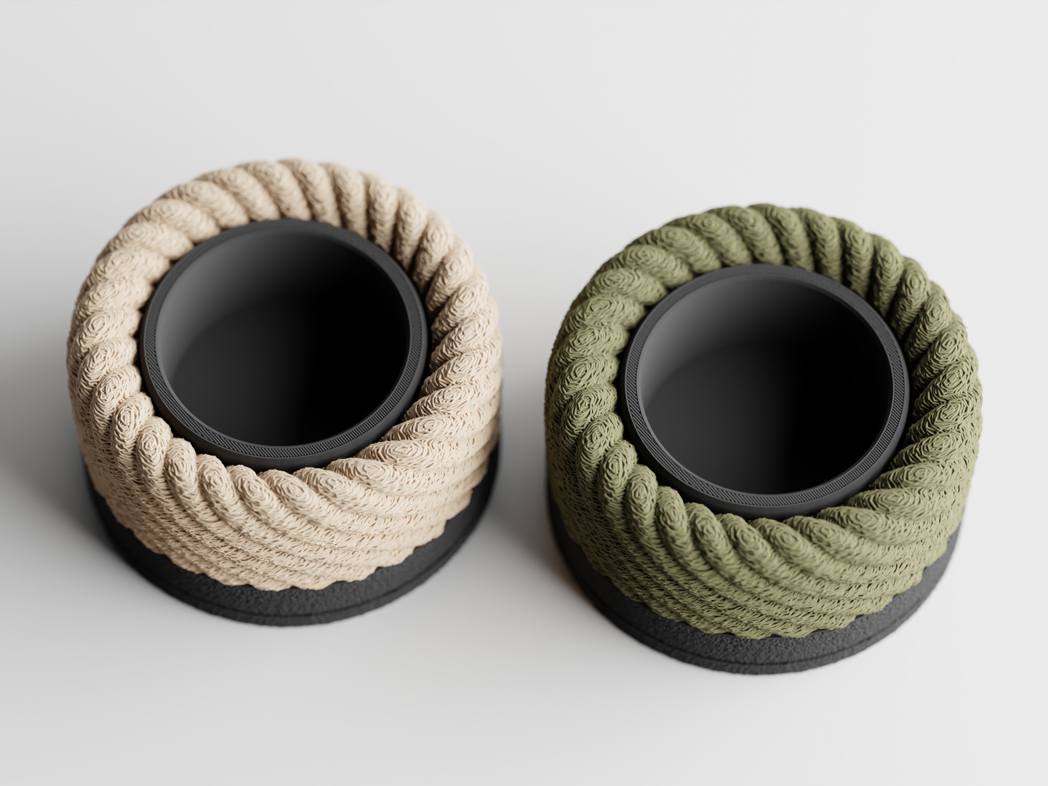 Diagonal Twill Texture Tealight Holder