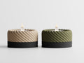 Diagonal Twill Texture Tealight Holder
