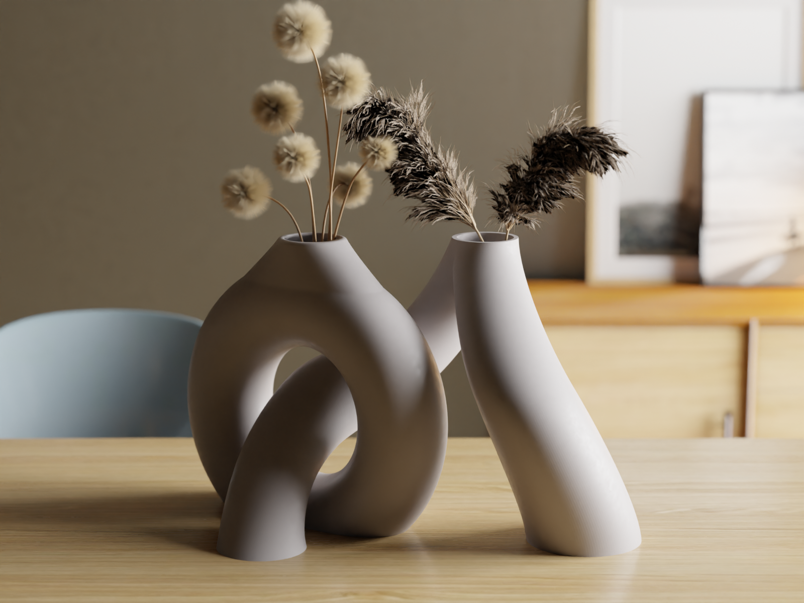 Intertwined Loop Vase Set – Modern Design