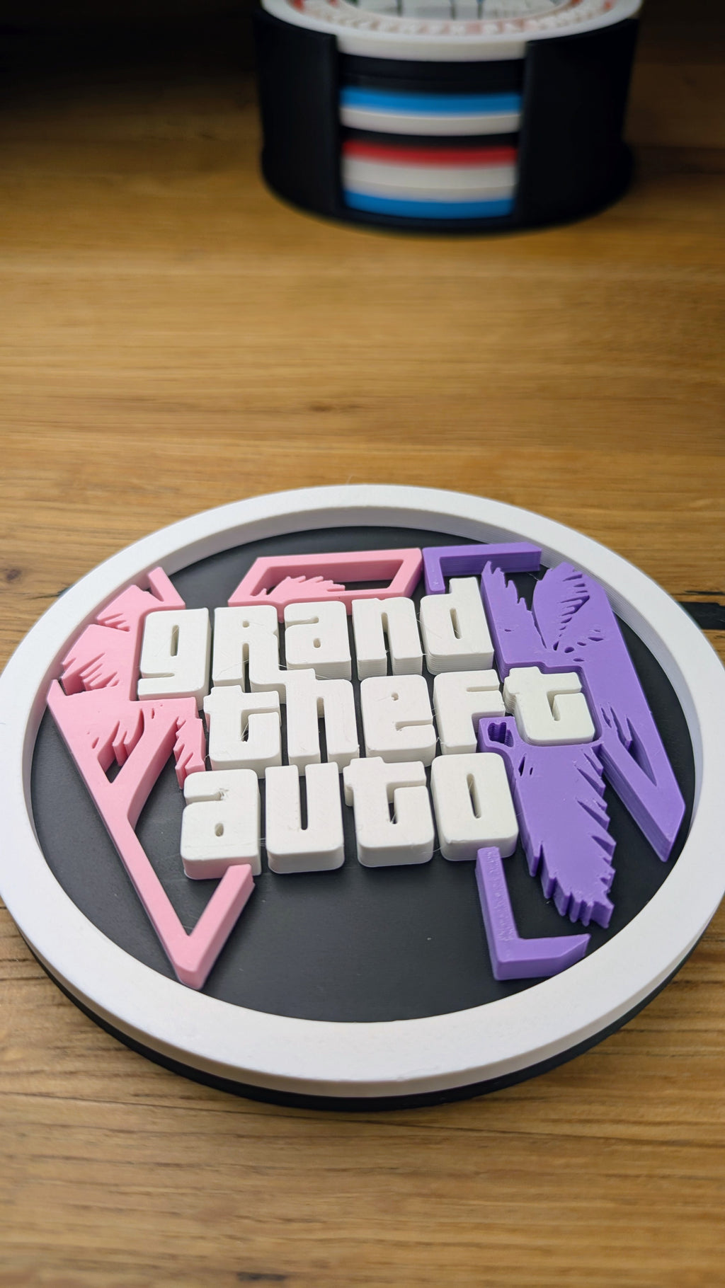 Grand Theft Auto VI 3D Printed Coaster