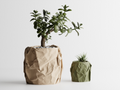 Crinkle Paper Texture 3D Printed Planter