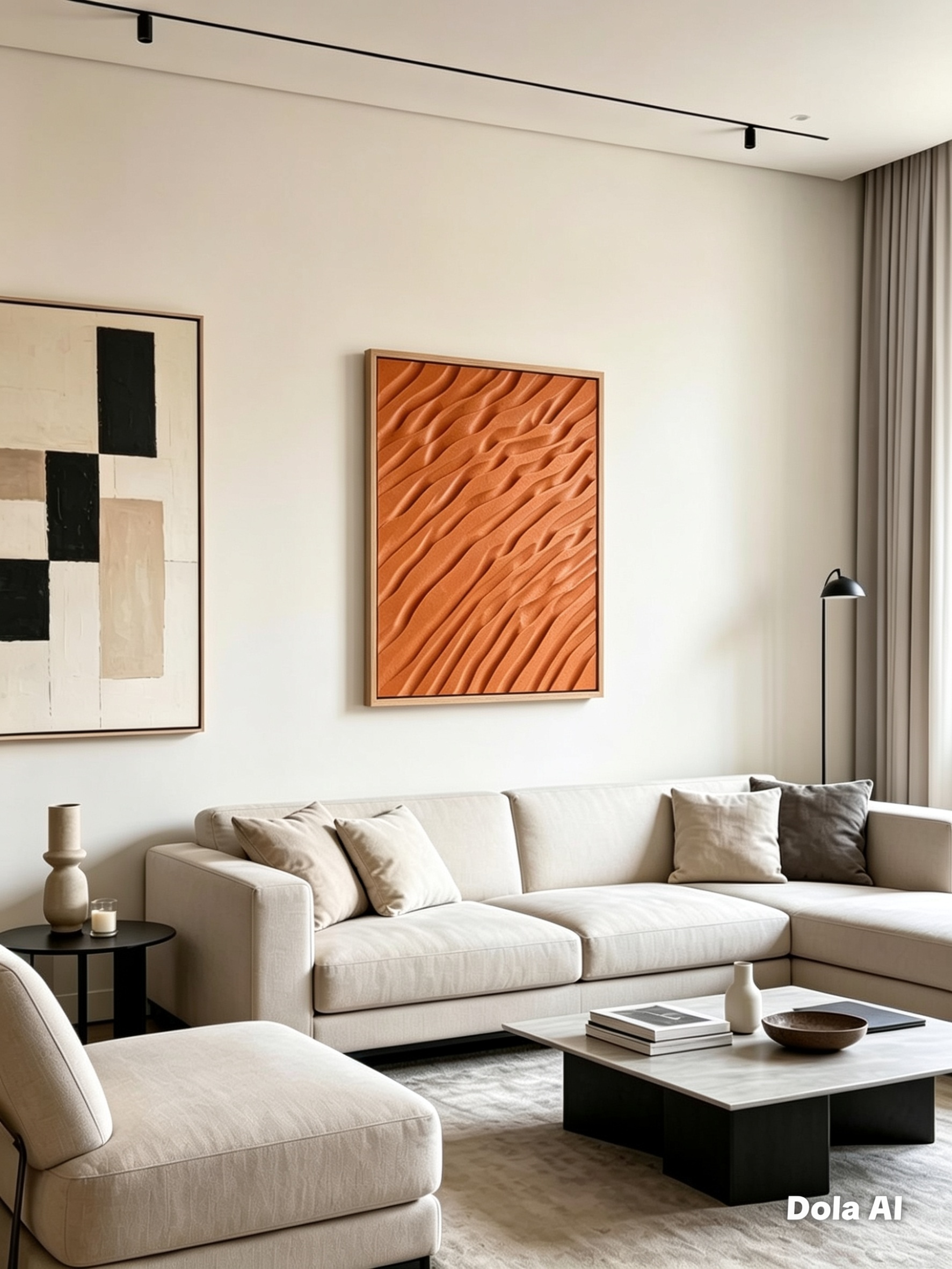Solid Matte Wave Cube Wall Art | Modern 3D Geometric Decor | Abstract Textured Wall Panel