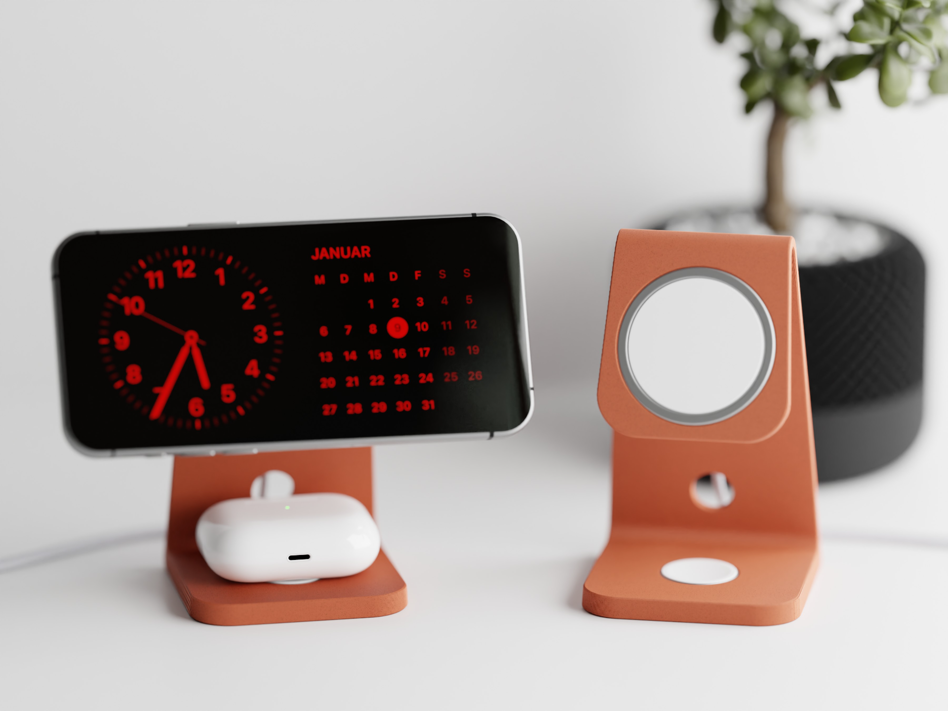 Modern Phone & Earbuds Charging Dock