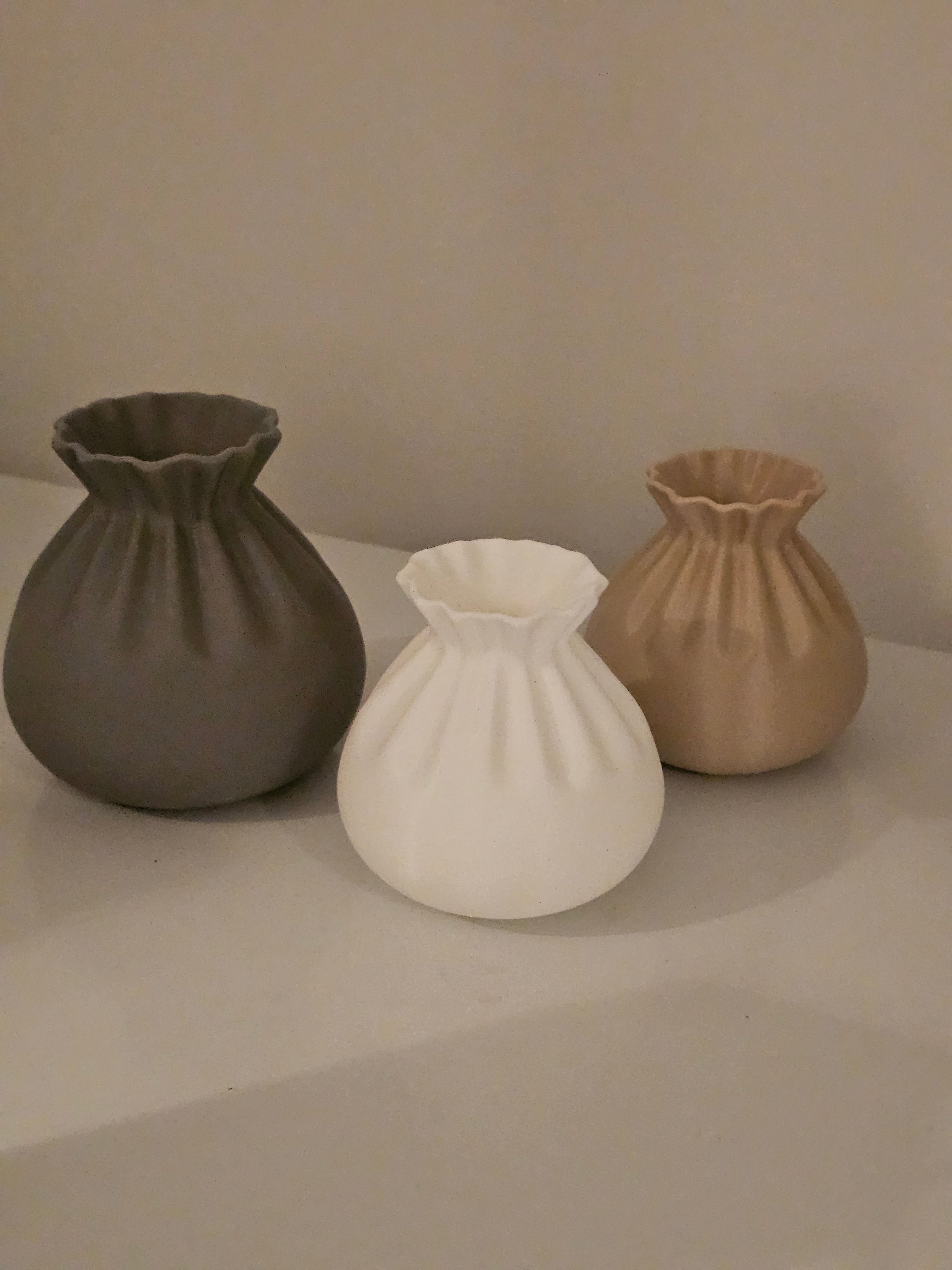Farmhouse Style Bag Vase Set | Dried Flower Display
