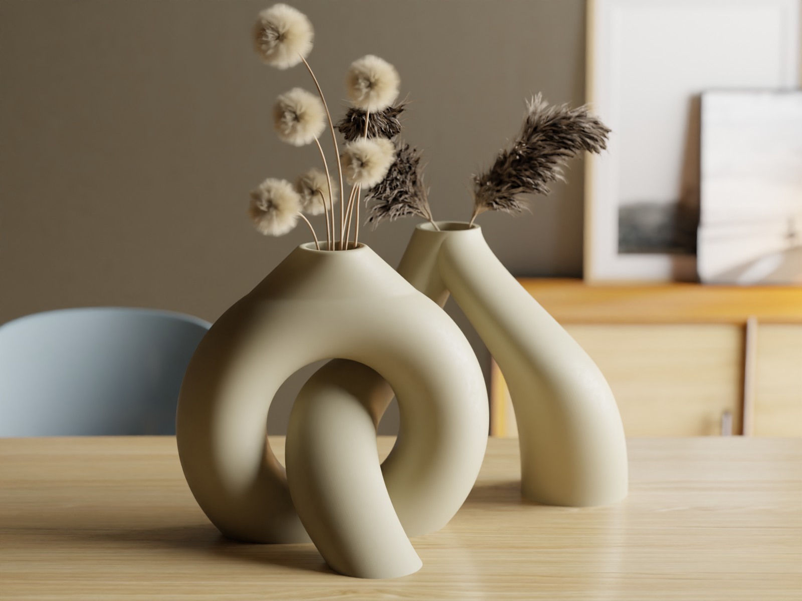 Intertwined Loop Vase Set – Modern Design
