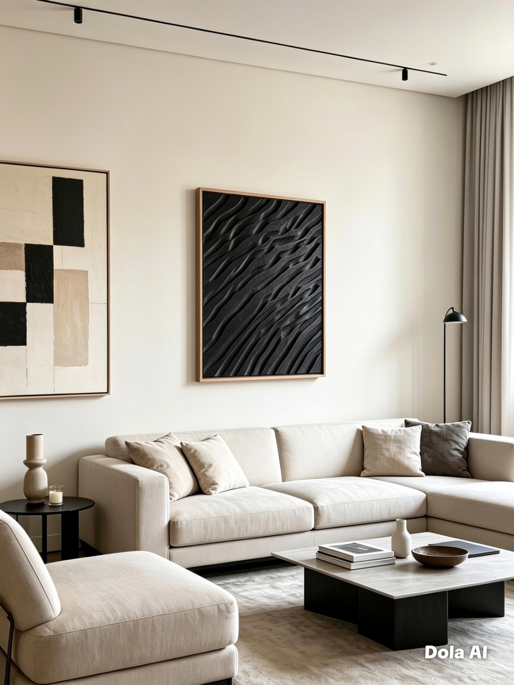Solid Matte Wave Cube Wall Art | Modern 3D Geometric Decor | Abstract Textured Wall Panel