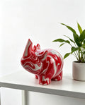 Custom Fluid Art Rhino – Pick Your Own 2–3 Colours