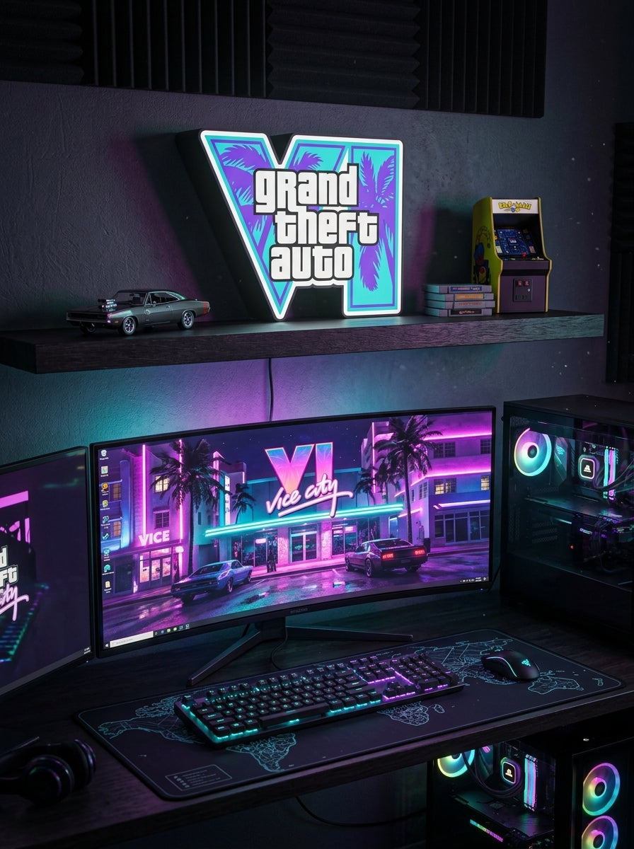 Grand Theft Auto VI – Iconic LED Light Box Sign