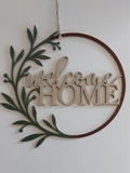 Welcome Home Floral Wall Hanging